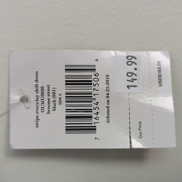 Kate Spade Black and White Striped Dress - Size, Small NWT - Picture 5 of 6